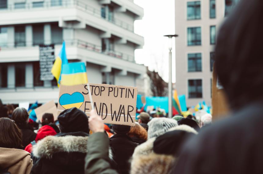 Demonstration gegen den russischen Angriffskrieg auf die Ukraine; Copyright Markus Spiske via Unsplash